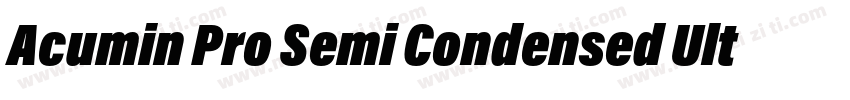 Acumin Pro Semi Condensed Ult Blk字体转换